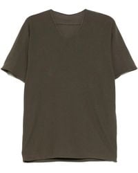 Label Under Construction - T-Shirt Met Gerafelde Rand - Lyst