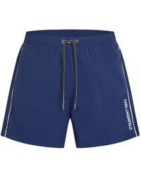 KARL LAGERFELD - Logo-Print Swim Shorts - Lyst