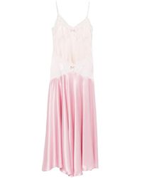 Viktor & Rolf - Lace-Trim Silk Dress - Lyst