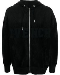 Givenchy - Logo-Print Zip-Up Hoodie - Lyst