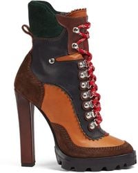 DSquared² - 120Mm Round-Toe Leather Boots - Lyst