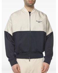 Emporio Armani - Colour-Block Zip-Up Bomber Jacket - Lyst