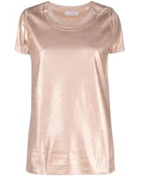 Madison Maison - Short-Sleve Lamé T-Shirt - Lyst
