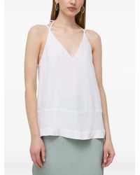 ARMANI EXCHANGE - Bluse mit V-Ausschnitt - Lyst
