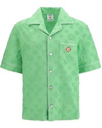 CASABLANCA - Towelling Monogram Short Sleeve Shirt - Lyst