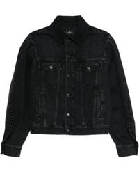 7 For All Mankind - Chaqueta vaquera con cortes a láser - Lyst