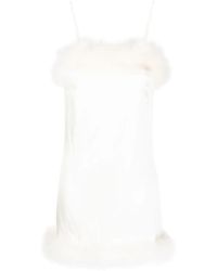 Gilda & Pearl - Celeste Feather-Trim Mini Dress - Lyst