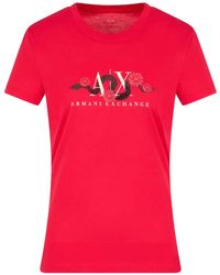 ARMANI EXCHANGE - Logo-Print Crew-Neck T-Shirt - Lyst