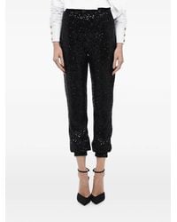 In the mood for love - Sequin-Embellished Cropped Trousers - Lyst