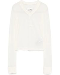 MM6 by Maison Margiela - T-Shirt À Col V - Lyst