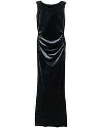 La Petite Robe Di Chiara Boni - Crystal-Embellished Ruched Maxi Dress - Lyst