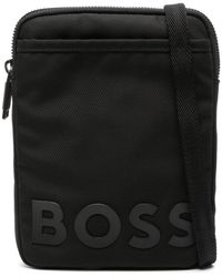 BOSS - Rubberised-logo Messenger Bag - Lyst