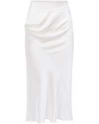 Nina Ricci - Asymmetrical Draped Midi Skirt - Lyst