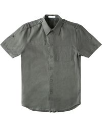 Helmut Lang - Overhemd Met Korte Mouwen En Epauletten - Lyst
