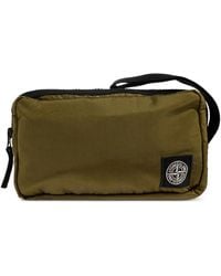Stone Island - Logo-Patch Wrist-Strap Shoulder Bag - Lyst