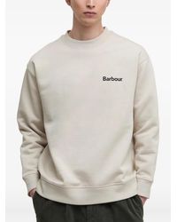 Barbour - Logo-Print Crew-Neck Sweatshirt - Lyst