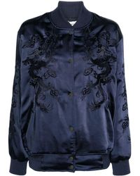 P.A.R.O.S.H. - Dragon-embroidered Bomber Jacket - Lyst