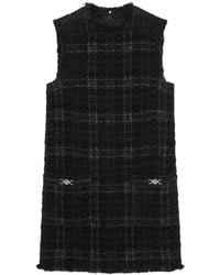 Versace - Tweed Cotton Mini Dress - Lyst