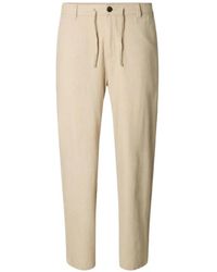 SELECTED - Drawstring Loose Trousers - Lyst