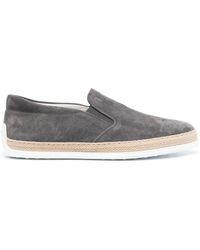 Tod's - Suede Slip-on Loafers - Lyst