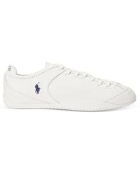 Polo Ralph Lauren - Leather Logo-Embroidered Sneakers - Lyst
