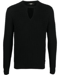 Fendi - Ribbed-knit Virgin Wool Jumper - Lyst