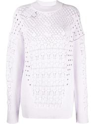 The Attico - Open-Knit Crew-Neck Jumper - Lyst