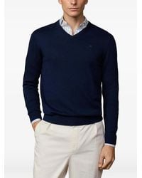 Hackett - Embroidered V-Neck Sweater - Lyst