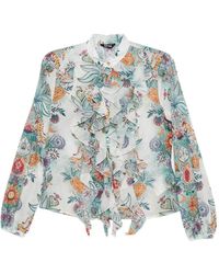 Just Cavalli - Ruffled Blouse - Lyst