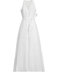 Brunello Cucinelli - Techno Cotton Poplin Broderie Anglaise Dress - Lyst