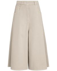 Brunello Cucinelli - Pantalon Large En Jean Teint Avec Monili - Lyst