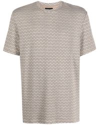 Giorgio Armani - Graphic-print Round-neck T-shirt - Lyst