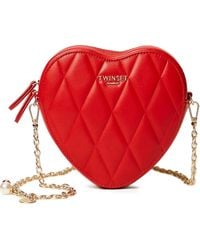 Twinset - Quilted Heart Chain Mini Bag - Lyst