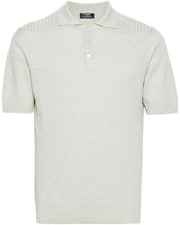 Barba Napoli - Ribbed Linen-Blend Polo Shirt - Lyst