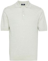 Barba Napoli - Ribbed Linen-Blend Polo Shirt - Lyst