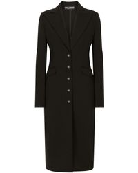 Dolce & Gabbana - Cappotto in jersey punto milano - Lyst