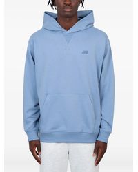 New Balance - Logo-Embroidered Hoodie - Lyst