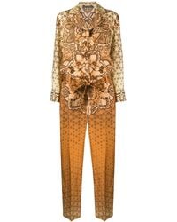 Alberta Ferretti - Combinaison En Soie À Imprimé Mandala - Lyst