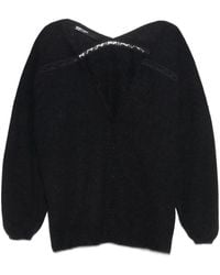 Bimba Y Lola - Mohair Wool And Lace Cardigan - Lyst