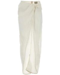 LeKasha - Qaraya0 Knot-Detail Linen Maxi Skirt - Lyst