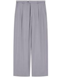 Giorgio Armani - Pleated Belted Trousers - Lyst