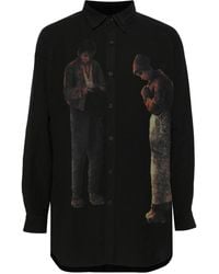 Yohji Yamamoto - Overhemd Met Vlakken - Lyst