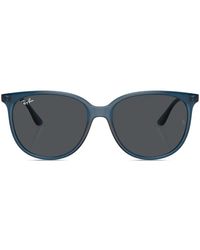 Ray-Ban - Logo-Plaque Square-Frame Sunglasses - Lyst