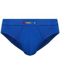 DSquared² - Be Proud Logo-Embroidered Briefs - Lyst