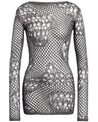 Dondup - Vestido Corto De Punto Flojo Con Efecto Envejecido - Lyst