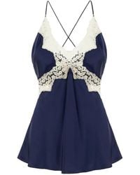 Alberta Ferretti - Lace-Trim Top - Lyst