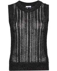 Peserico - Metallic-threading Knitted Top - Lyst