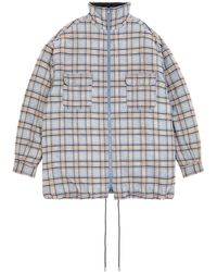 MM6 by Maison Martin Margiela - Checked Quilted Oversized Jacket - Lyst