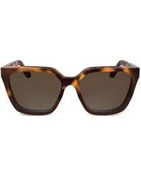 Calvin Klein - Tortoiseshell Square-Frame Sunglasses - Lyst