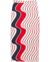 MSGM - Printed Pencil Skirt - Lyst